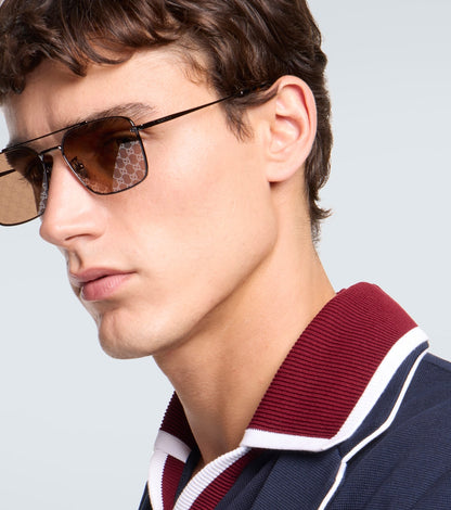 Gafas de sol de aviador con GG | Gucci